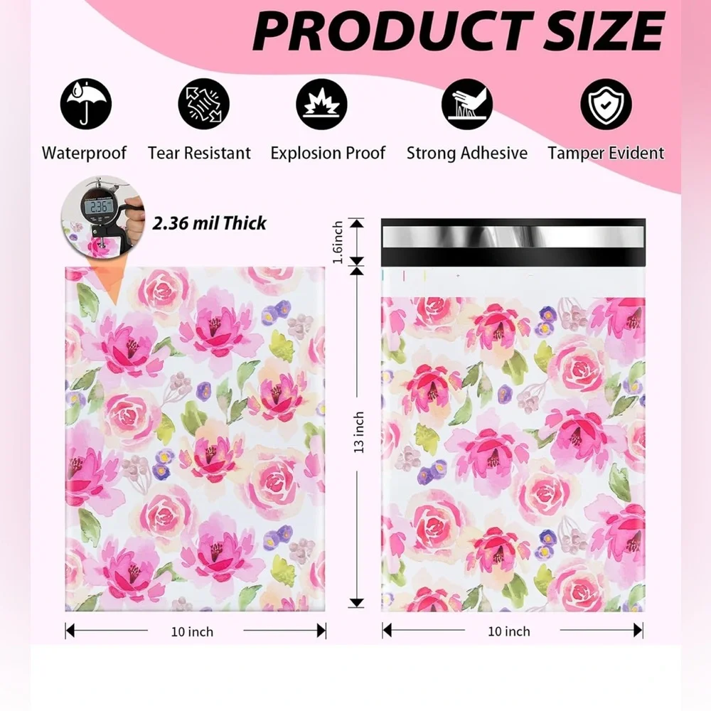10-   10x13 Poly Mailers | 🌺 flowers 💐 shipping bags floral